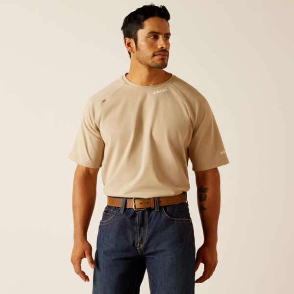 Ariat FR Baselayer T-Shirt Khaki with DOE Logo 10048852-Y12