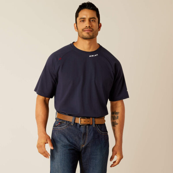 Ariat FR Baselayer T-Shirt Navy with DOE Logo 10048853-Y12