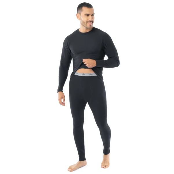 Indera Mills Cotton Heavyweight Waffle Thermal Pant Black 839DSBK-Y12